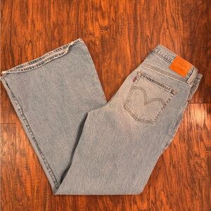 Levi's Ribcage Bell Light Blue Flare Jeans 32x34